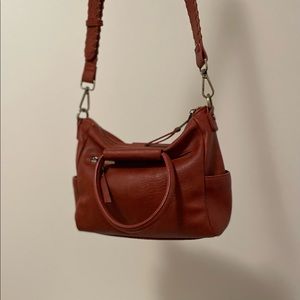 Antik Kraft Vegan Leather Crossbody Bag from Anthropologie in Rust Colour